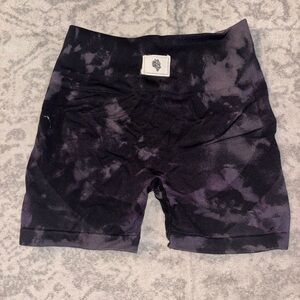 Darc Sport Black and Purple Athletic Shorts